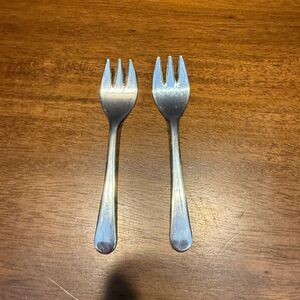 Vintage Sheffield England Silver Plated Cocktail Forks (Set of 2)